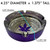 Purple Matte Finish - Marijuana Leaf Galaxy Novelty Glass Ashtray - 4.25" Diameter