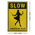 Slow, Adults at Play Tin Sign - 20x30cm - 7.87" x 11.81"