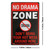 No Drama Zone Tin Sign - 20x30cm - 7.87" x 11.81"