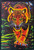 Fierce Prowling Tiger Framed LED Neon Light Canvas Print - 24" x 36"