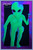 Image under blacklight of Alien Visitor Black Light Poster