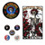 Grateful Dead Officially Licensed Band Merch Gift Set - 1 Fabric Poster, 1 Set of Five Button Badges, 1 Standard Woven Patch