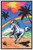 Image of Galloping Unicorn with Rainbow - Blacklight Poster