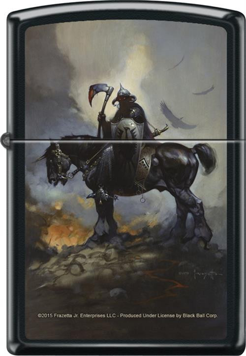 Frazetta Death Dealer Black Matte Zippo Lighter The Blacklight Zone