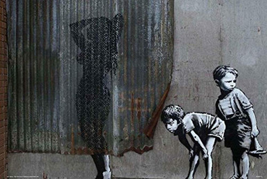 バンクシー Banksy Bathroom エスタンプ リトグラフ banksy creates lockdown artwork sharing bathroom makeover