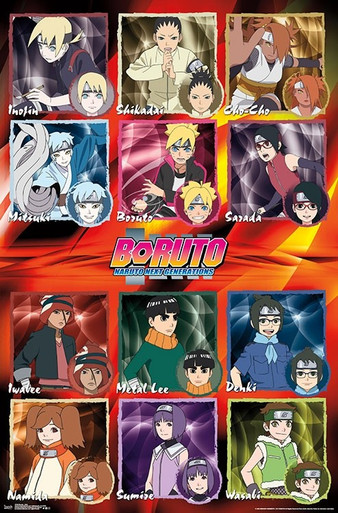 Boruto Naruto Next Generations Grid Poster 22 375 X 34 The Blacklight Zone