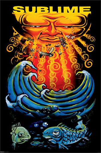 Sublime - Sun & Fish Poster 24 x 36 - The Blacklight Zone