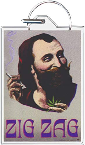 Zig Zag Man Keychain - The Blacklight Zone