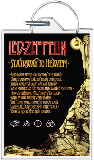Led Zeppelin - Stairway To Heaven Keychain - The Blacklight Zone