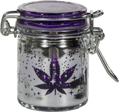 Purple Leaf Galaxy XL Stash Jar - 6 Tall 16oz Capacity - The Blacklight  Zone