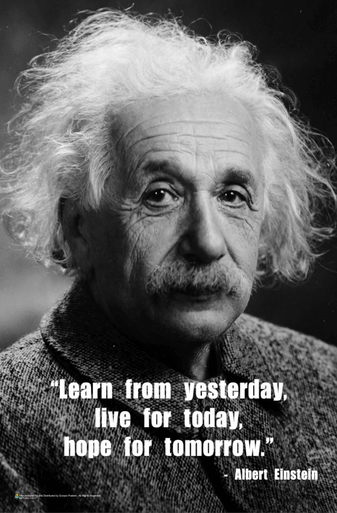 Einstein - Learn from Yesterday Mini Poster - 11x17 - The Blacklight Zone