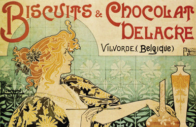 Biscuits & Chocolate Delcare by Alphonse Mucha Mini Poster 17