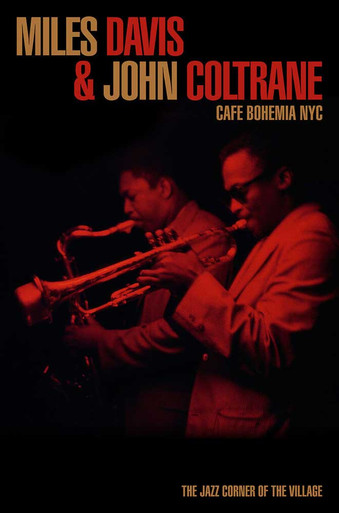 Miles Davis & John Coltrane Poster - 24in x 36in - The Blacklight Zone