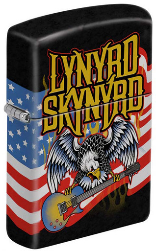Lynyrd Skynyrd USA Flag 540 Print Zippo Lighter - The Blacklight Zone