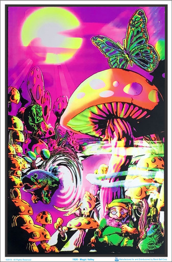 ミルキーウェイ ホログラム　ポスター B3 Magic Valley Black Light Poster 23 x 35 - The Blacklight Zone