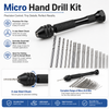 Mirco Drill Set .5-3mm (25 piece setup) w/ hand drill chuck
