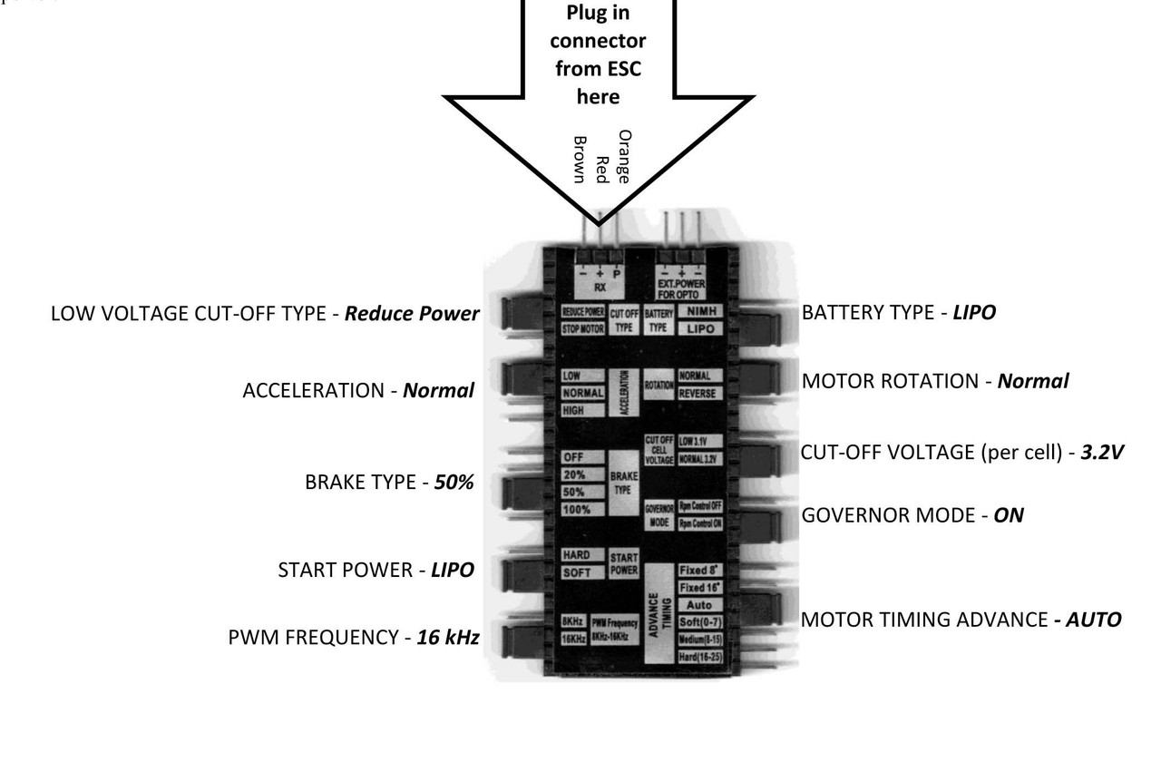 ESC Programming Bolt Series