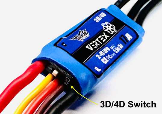 Vertex 3D/4D ESC 17A Reversible (Switchable)