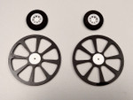 65mm Training Wheels & Tail Skid kit  20"-35" Models