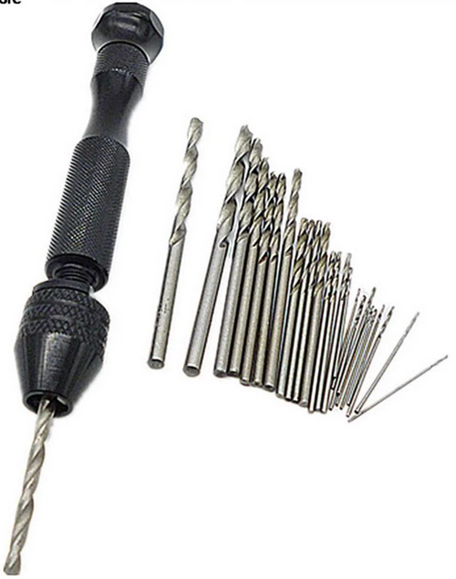 Mirco Drill Set .5-3mm (25 piece setup) w/ hand drill chuck