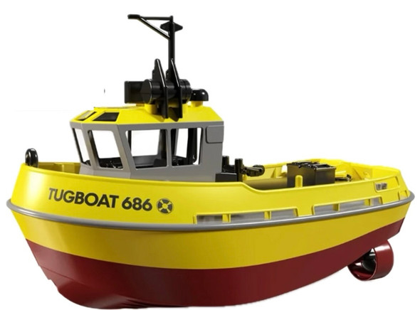 Micro Rc Tug Boat 1/72 scale - YELLOW