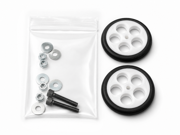 45mm 3D Printed HD Outdoor  Grass Wheel (2 pc w/ axle hardware)