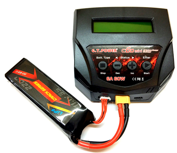 Lipo G.T. Power C6D MINI Charger 2s-4s 6A / 100W
