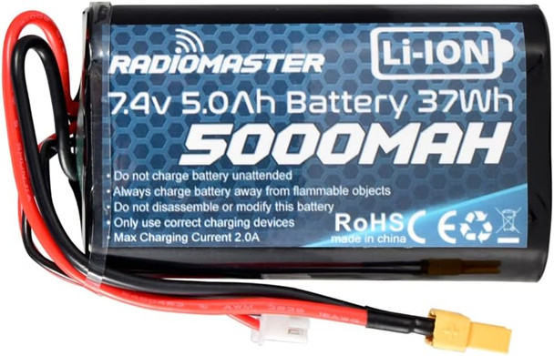 RadioMaster 2s/7.4V 5000mah Lipo Battery used for TX16s Radios