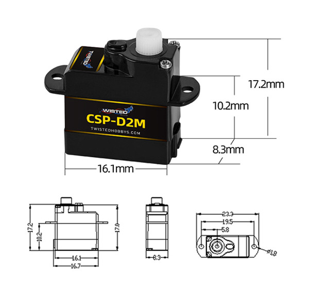 Crack Series Pro - CSP-D2M 2g Digital Sub Micro Servo