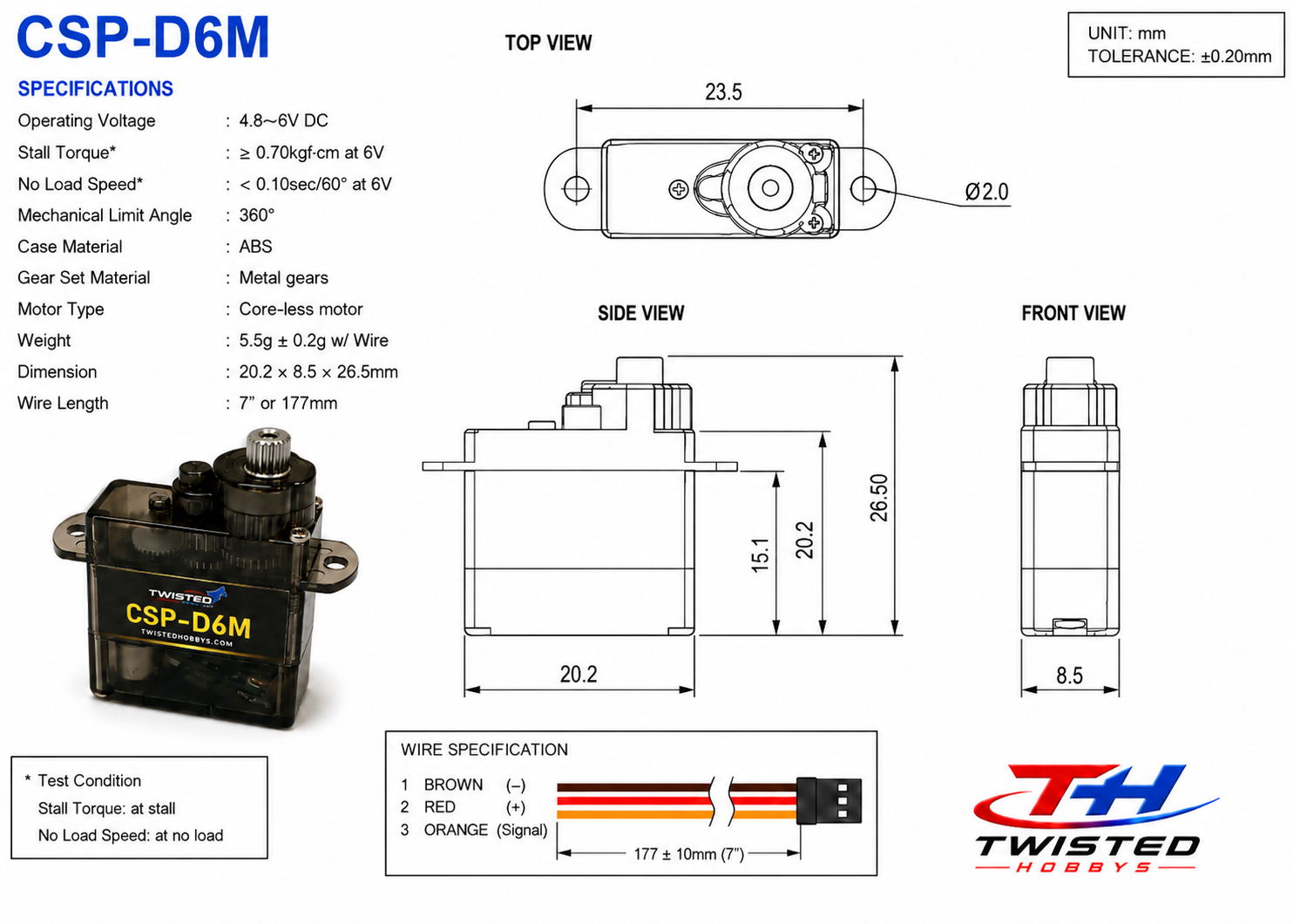 CSP-D6M servo specifications and dimensions