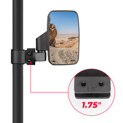 Side View Mirrors 1.75"-2.00" Round Roll Cages (1 pair) Side View Mirrors 1.75"-2.00" Round Roll Cages (1 pair)