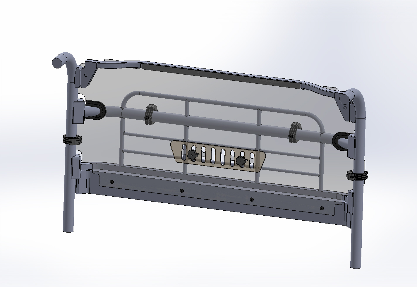 KAWASAKI MULE PRO-MX TINTED/VENTED REAR WINDSHIELD-GP - Spike