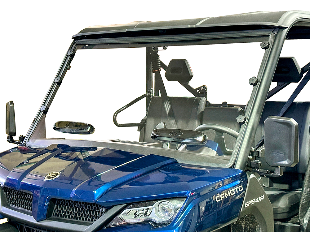 FaB Overcrowded プロモCF CF Moto U-Force 1000 Dual Vented Full Windshield -HC - Spike