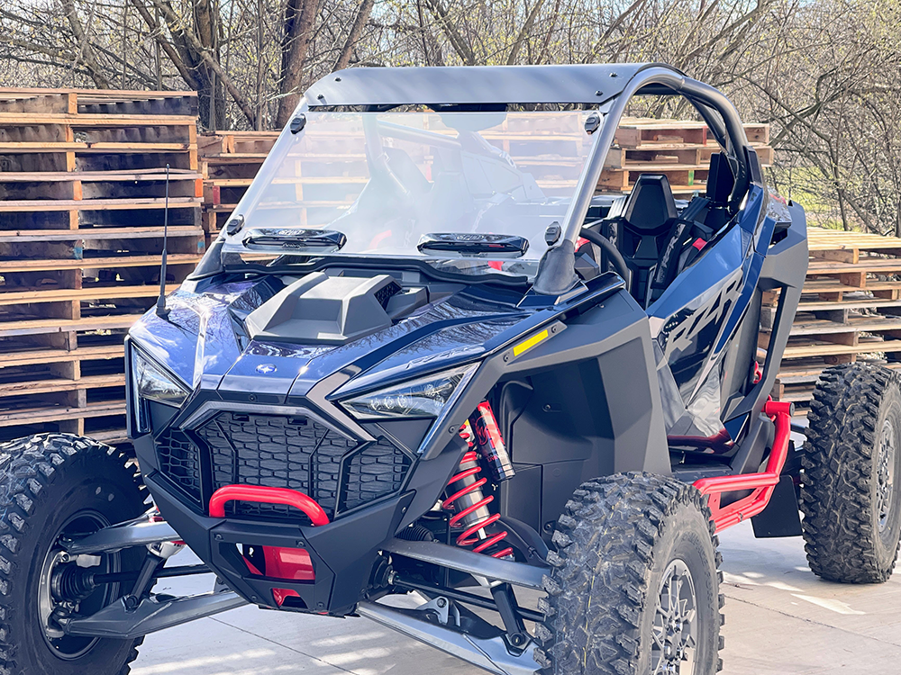 POLARIS PRO-R Dual Vented Front Windshield-HC - Spike Powersports