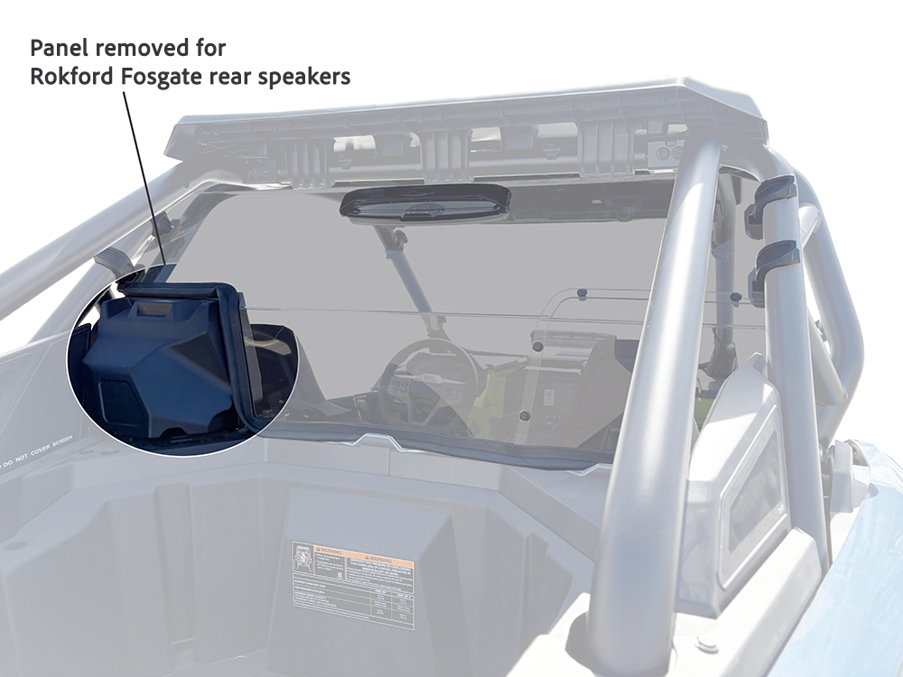 POLARIS PRO-XP | PRO-S Rear Tinted/Vented Windshield-GP - Spike