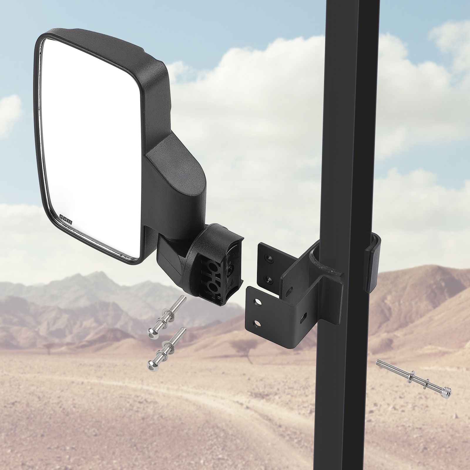 SCM Side View Mirrors for Pro-Fit Roll Cages (1 pair)