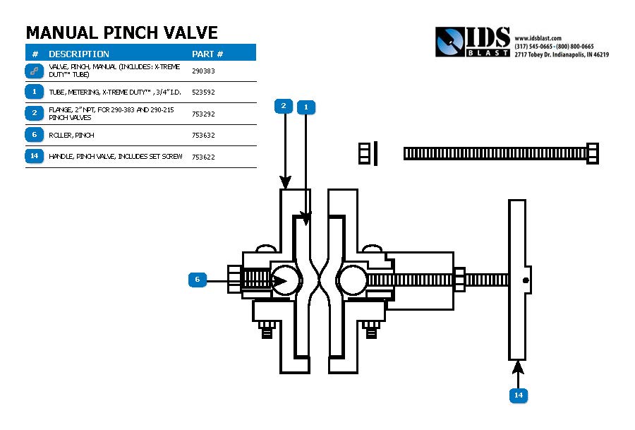 ManPinchValveLD Line Drawning