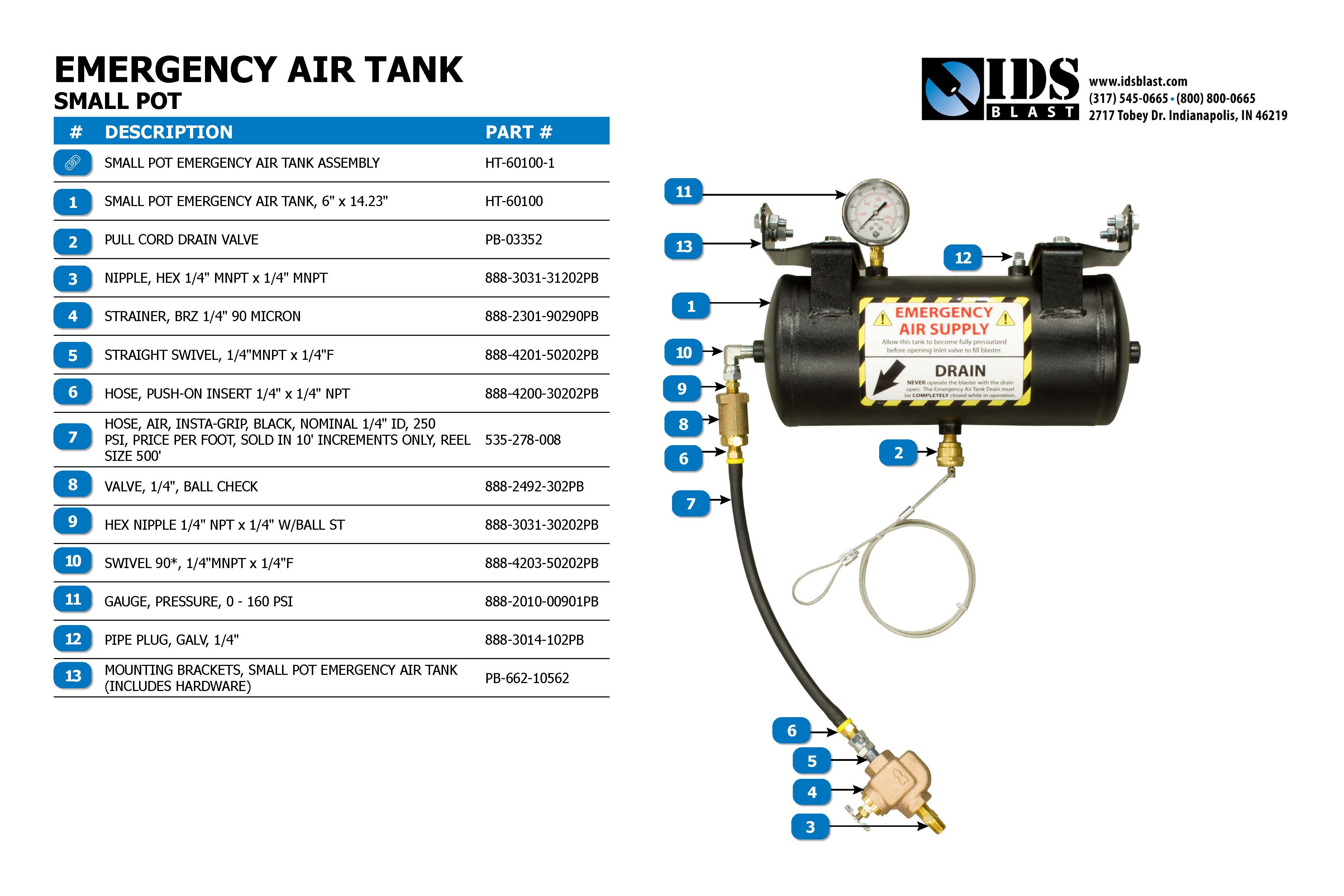 SM-EMER-TANK-LD Line Drawning