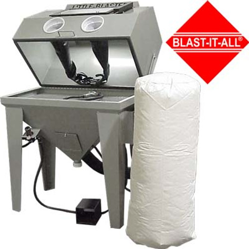 4224 OYSTER SHELL LITTLE-BLASTER™ SERIES SUCTION BLAST CABINET, W/ 300 CFM RECLAIMER  DUST BAG