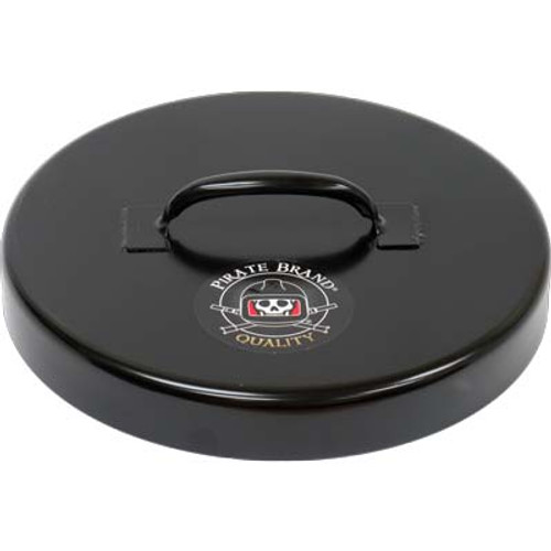 LID, 10" DIA, W/HANDLE, POWDER COATED BLACK