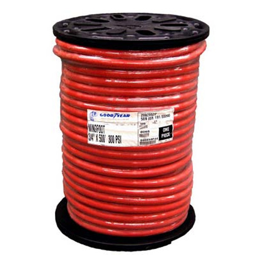 HOSE, AIR, RED, NOMINAL 1" ID x 1-1/2" OD, WP 300 PSI, REEL SIZE 450'