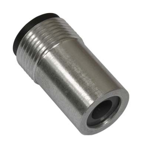 NOZZLE, BORON CARBIDE, SHORT STRAIGHT, 1/4" BORE, 1/2" ENTRY, 1-14NF THREAD, 2" LENGTH, ALUM JACKET