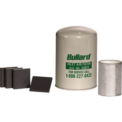 BULLARD EDP10, FREE AIR PUMP SERVICE KIT (INCLUDES 4 CARBON VANES, INLET FILTER  OUTLET FILTER)