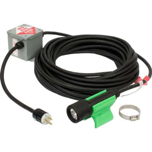 MODEL 3400 12V"NO-AIR" HALOGEN BLAST LIGHT COMPLETE SYSTEM W/ SINGLE OUTLET 120V POWER PACK  75' OF CABLE