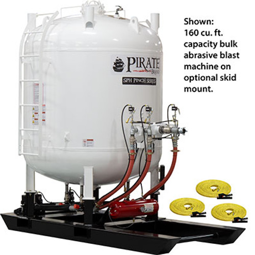 SPH PINCH, BULK BLAST POT, 120 CU FT, PNEUMATIC CONTROLS, (3) OUTLETS, MPV METERING VALVES / #400 PINCH VALVES, EMERGENCY SUPPLY AIR TANK, 1-1/2" PIPING