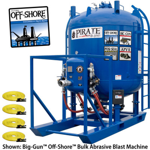 OFF-SHORE™, BIG GUN™ BULK ABRASIVE BLAST MACHINE (SANDBLAST POT), 160 CU FT, PNEUMATIC CONTROLS, (4) OUTLETS