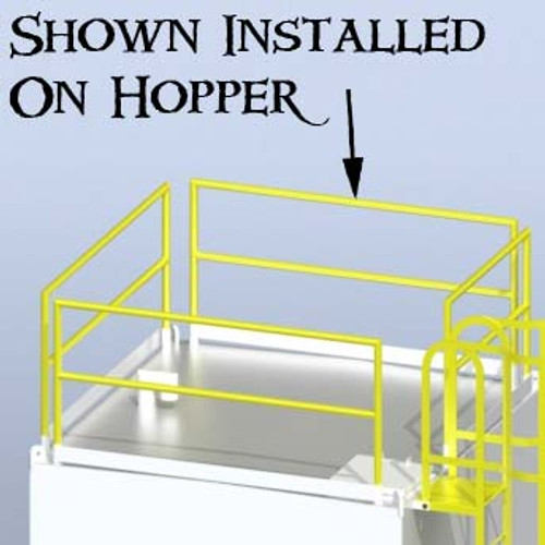 REMOVABLE 42" HAND RAILINGS W/TOE KICK ONLY FOR 725 CU FT STORAGE HOPPER (FACTORY INSTALLED)