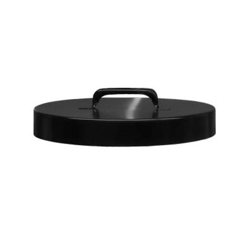 LID, 12" DIA, W/HANDLE, POWDER COATED BLACK