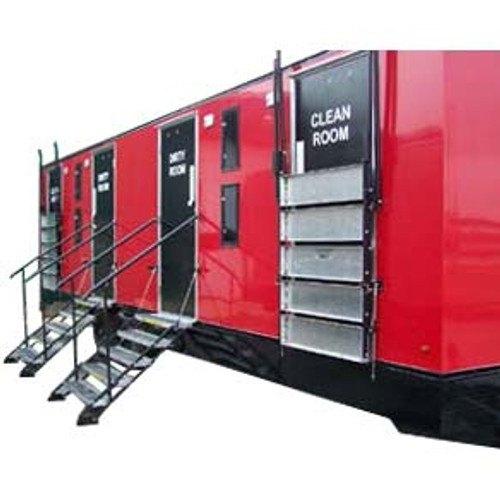 824 DECONTAMINATION TRAILER, 8' x 28', SEPARATE MALE  FEMALE SIDES, THREE SHOWERS