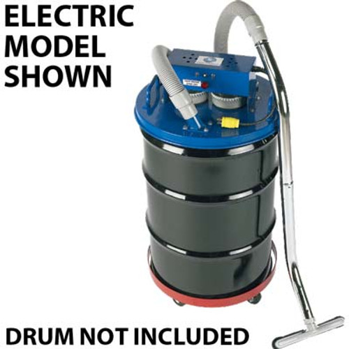 DRUM TOP VAC, TWIN ELECTRIC MOTORS, 211 CFM, STANDARD DUAL FILTRATION 